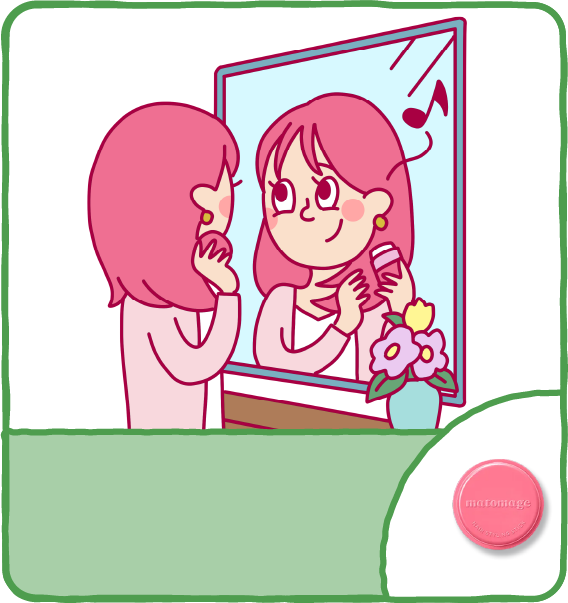 外回り中もうるっと毛先